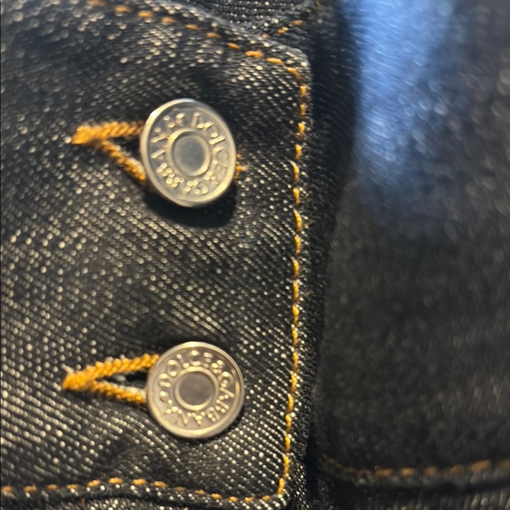 Dolce & gabbbana pocket lamb leather Jeans nwt size 42 dark blue boot wider leg - Picture 6 of 15